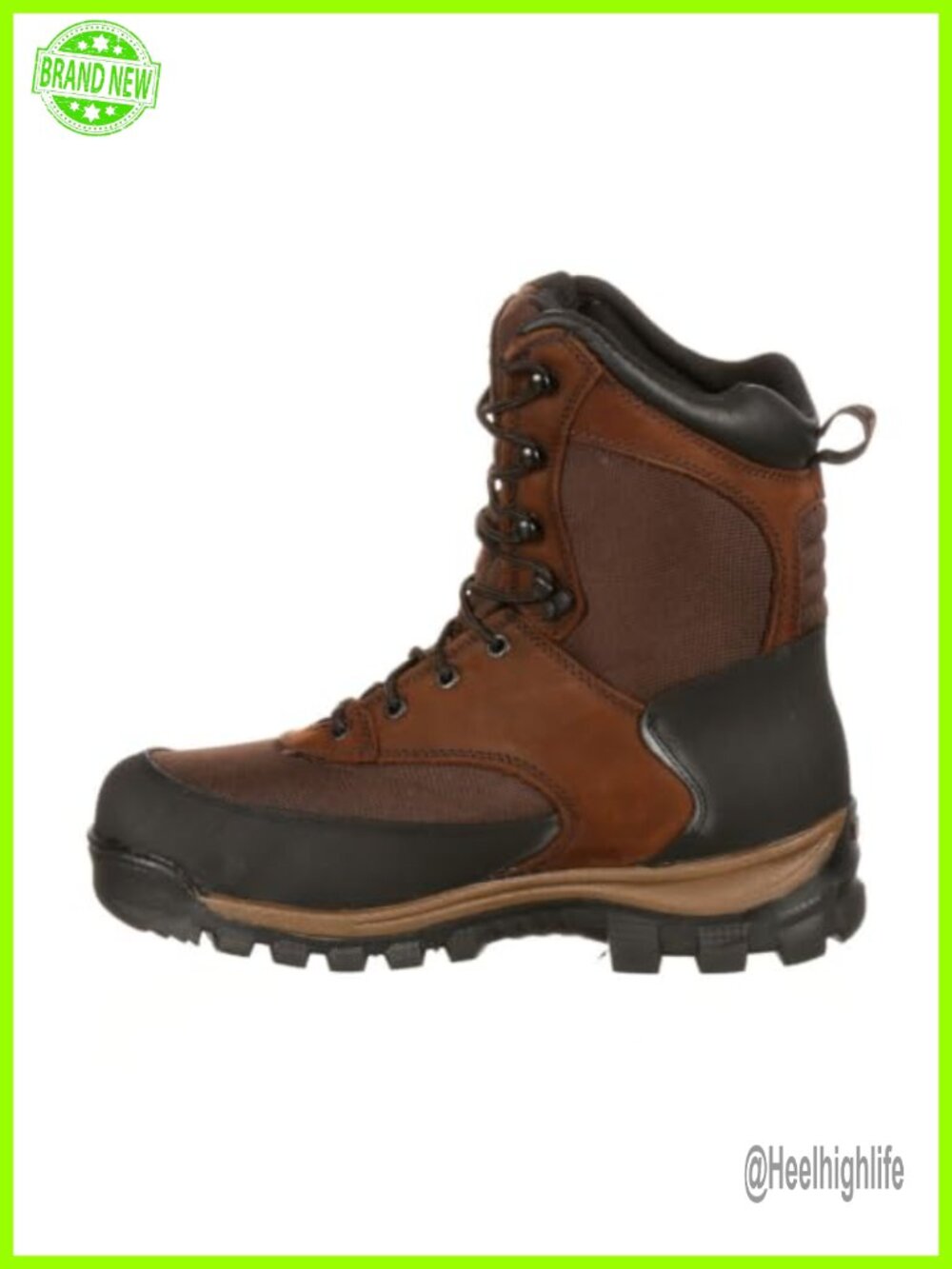 Waterproof Insulated Leather & Nylon Outdoor Boot